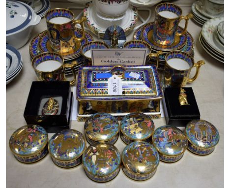 Ceramics - a set of four Royal Worcester collectors plates, Legends of the Nile; another, Treasures of Tutankhamun; a set of 