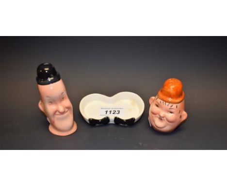 A Beswick Laurel and Hardy cruet set