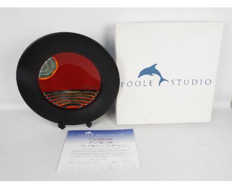 Poole Pottery - A large limited edition charger, Millennium collection, designed by Alan Clarke and numbered 1372, with certi