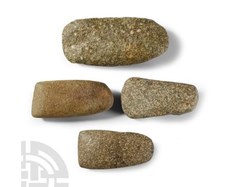 Neolithic Period, circa 6th-4th millennium B.C. Including one with angled cutting edge, one with gouged blade, and other type
