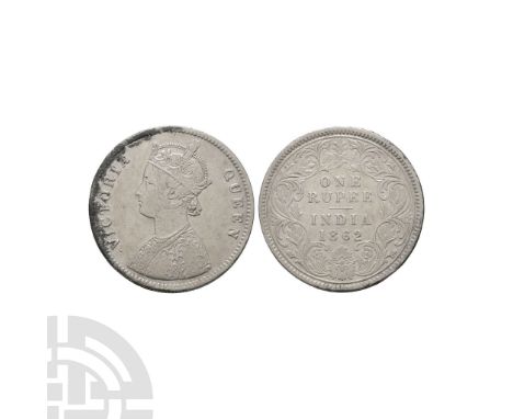Dated 1862 A.D. Obv: crowned and ornamental robed bust of the Queen facing left, surrounded by the lettering of the legend VI
