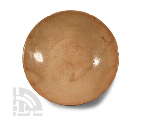 Tang Dynasty, 618-907 A.D. Broad and conical in profile with basal ring.  234 grams, 16.5 cm wide (6 1/2 in.). Ex West Countr
