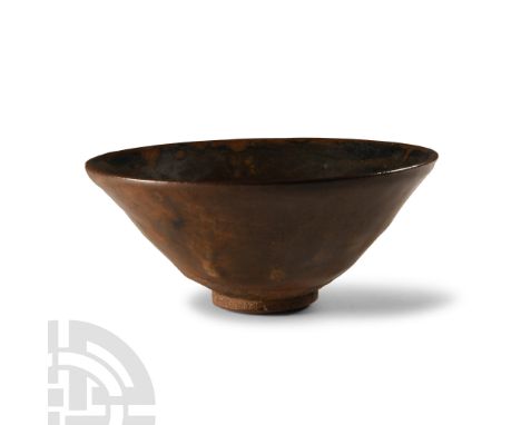 Song Dynasty, 960-1279 A.D. Conical in profile with rounded rim and basal ring.  182 grams, 12.1 cm (4 3/4 in.). UK gallery, 