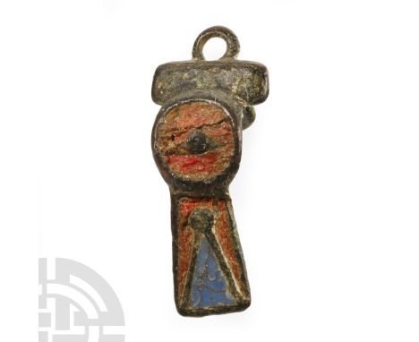 Circa 2nd century A.D. With large enamel-filled disc to the bow, reserved triangular panel to the foot, rectangular headplate