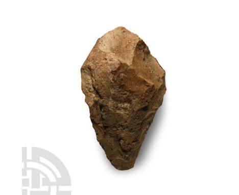Lower Palaeolithic Period, 450,000-250,000 years B.P. Cordate in plan with broad pointed butt. Cf. MacGregor, A. (ed.), Antiq