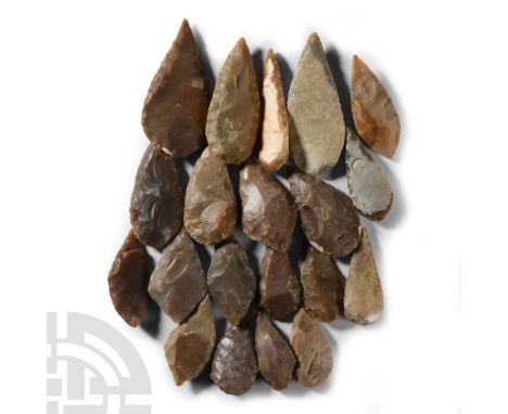 Neolithic Period, 8th-5th millennium B.C. Large mainly leaf-shaped and lozengiform blades. See Greenwell, David, F., Artefact