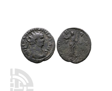 287-293 A.D. London mint. Obv: IMP C CARAVSIVS PF AVG, radiate, draped and cuirassed bust right. Rev: PAX AVG, Pax standing l