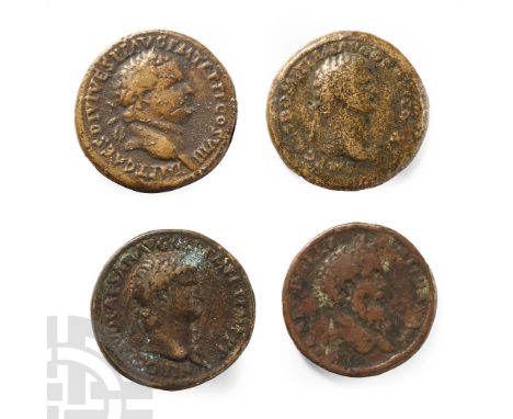 19th-20th century A.D. Comprising: cast copies of Paduan Roman sestertius coins including those of Nero, Vespasian, and Domit