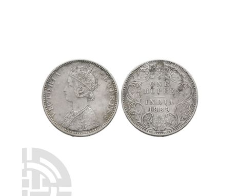 Dated 1889 A.D. Obv: crowned and ornamental robed bust of the Queen facing left, surrounded by the lettering of the legend VI