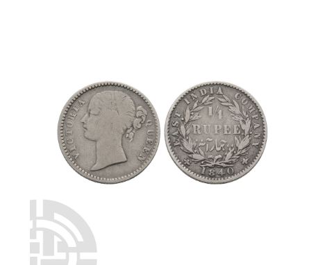 Dated 1840 A.D. Obv: head of Queen Victoria facing left, divided legend: VICTORIA QUEEN. Rev: value within wreath, legend and