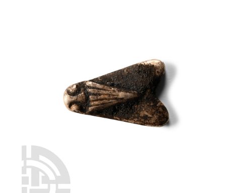Late Period, 664-332 B.C. Pendant formed as a fly with domed eyes.  1.13 grams, 16 mm (5/8 in.). From an early 20th century c