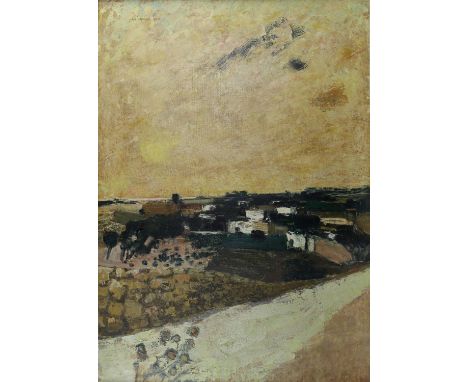 § John Bainbridge Copnall (British, 1928-2007), 'Sunset and Cloud', 1958, oil on board, signed and dated top left, framed, be
