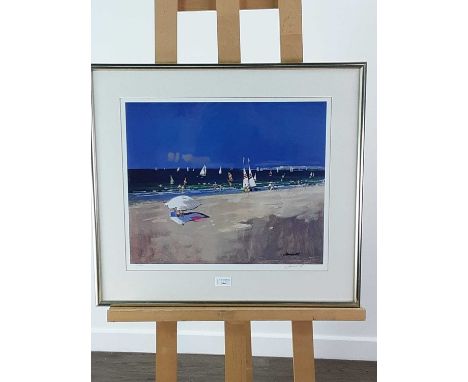 Photographic reproduction, signed in pencil, and a large photpgraphic print after J. D. Fergusson, both framed and under glas