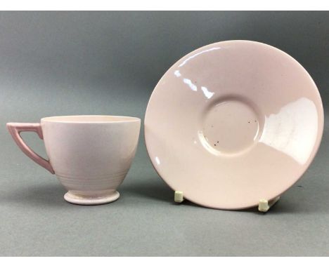 comprising five cups, six saucers, coffee pot, sugar and cream