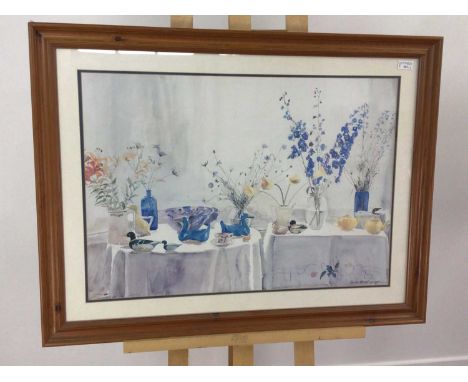 each mounted, framed and under glass, along with another contemporary printoverall size 73cm x 98cmQty: 3