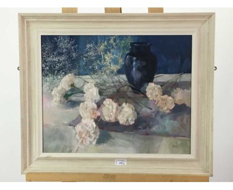 oil on board, signed, along with a watercolour of a bay by A. Stewart, a watercolour of Ben Lomon by John Donaldson and a pri