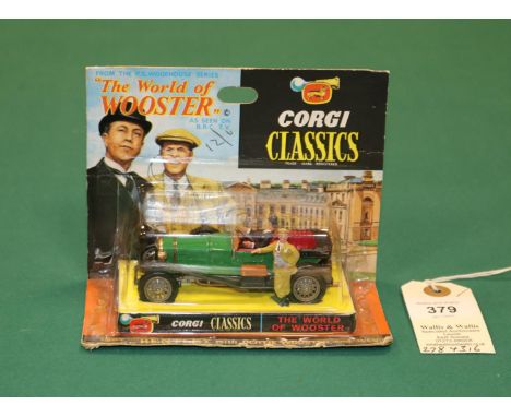 Corgi Classics "The World Of Wooster" 1927 3 Litre Bentley with Bertie Wooster and Jeeves figures. Bentley in green and metal