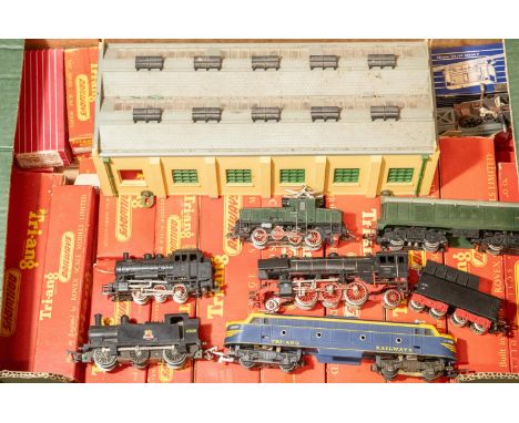 Model Railways by Marklin, Tri-ang and Hornby. 3 Marklin locomotives- DB 2-8-2- tender locomotive, 0-6-0 tank and an 0-6-0 ce
