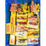 21 Matchbox. 2x No.47 School Bus. No.42 Mobile Crane. No.53 Earth Mover, No.9 Bulldozer, No.11