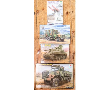 4X Military model kits, To include I kit, 1:35 scale, M923A2 Military Cargo Truck, L.226.3mm, W.93.4mm, Contains 350 + parts.