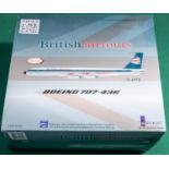 A 1:200 scale N Flight British airtours Boeing 707-436, Reg G-APFO. In BA red, white and blue