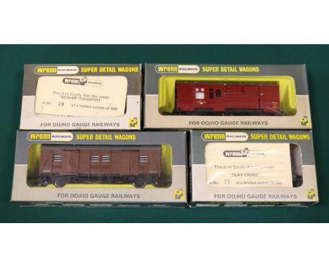 4 Wrenn Railways Freight Wagons. 2 are Limited Editions - Ore Wagon (W5503), Clay Cross, No.75 of 350. Plus a 21T Hopper Wago