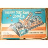 Remco Project "Yankee Doodle" secret rocket test center space toy, With warning siren, sky dome