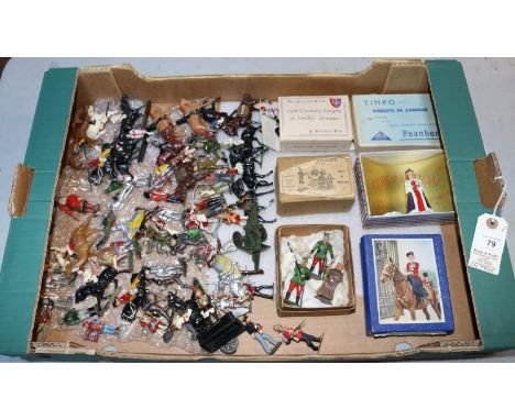 Quantity of loose and boxed lead and metal figures by Various makers, To include an empty box for Zoo series possibly Taylor 