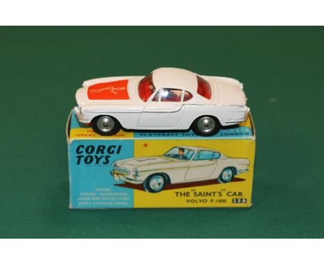 Corgi Toys The "Saint's Car" Volvo P.1800 (258). In white with red interior, 2nd type with red paper label to bonnet and with