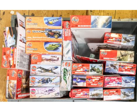 20 Airfix Kits. Scales 1:72/1:43/1:32. 6x Starter Sets- Pagani Huayra, 4x Supermarine Spitfire MkVc and a Hawker Typhoon IB. 