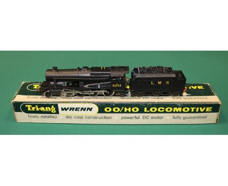 A Tri-ang Wrenn LMS 2-8-0 Tender Locomotive (W2225). RN 8042. In unlined black livery. Boxed with instruction manual and pack