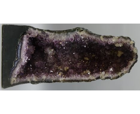 Natural History - Geology - an amethyst geode, H42cm, W20cm   Condition Report   Click here for further images, condition, au