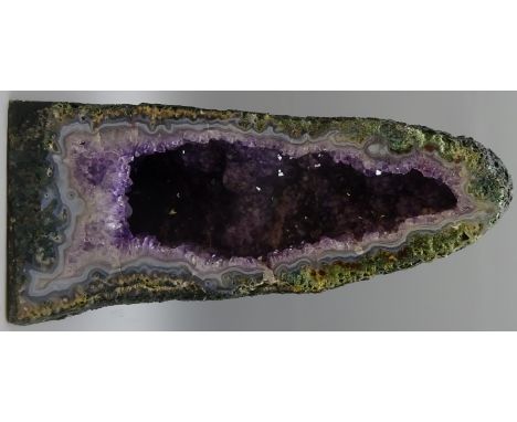 Natural History - Geology - an amethyst geode, H39cm, W18cm   Condition Report   Click here for further images, condition, au