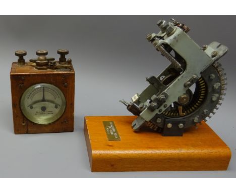 Mahogany cased Galvanometer, silvered dial inscribed Telegraph Works, Silvertown, London, wih brass fittings, H12cm, and a se