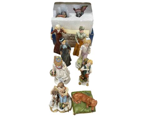 Five Goebel, three Capo di Monte and two other figures.