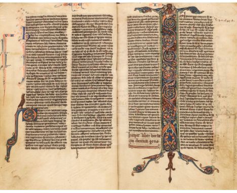 Bible, Dominican Use, in Latin. Illuminated manuscript on vellum, [France: probably Paris, c. 1240], iii + III (original vell