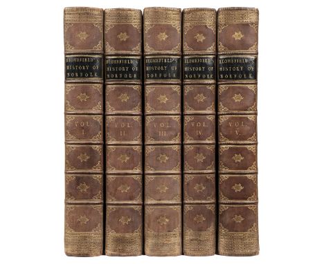 Blomefield (Francis &amp; Parkin, Charles). An Essay Towards a Topographical History of the County of Norfolk, 5 volumes, 1st