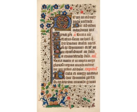 Book of Hours, Use of Rouen, in Latin. Illuminated manuscript on vellum, [Northern France: Rouen, c. 1450], 108 leaves, incom