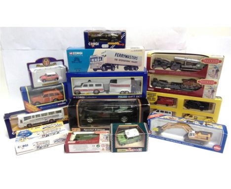 ASSORTED DIECAST MODEL VEHICLES  by Corgi (7) and others, each mint or near mint and boxed, (14).