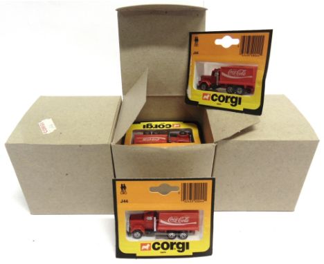 EIGHTEEN CORGI JUNIOR NO.J44, U.S. TRUCKS 'COCA-COLA'  red and white, each mint and in original bubble packaging, in three pl