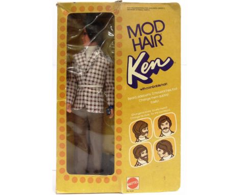 A MATTEL NO.4224, MOD HAIR KEN PLASTIC FIGURE  boxed.