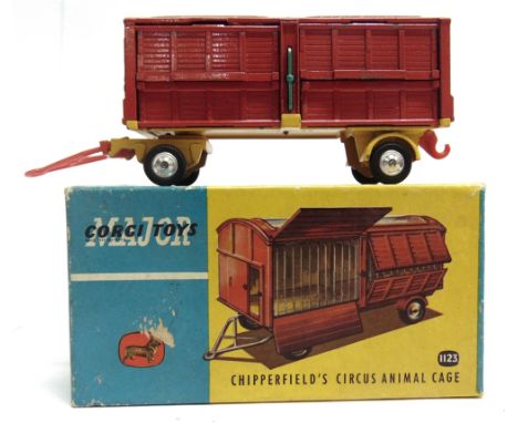 A CORGI MAJOR TOYS NO.1123, CHIPPERFIELD'S CIRCUS ANIMAL CAGE  generally good condition (blue plastic parts discoloured), wit