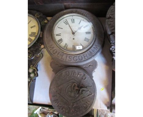 Vanner and Prest's Molliscorium advertising wall clock, trade mark Embrocation, af