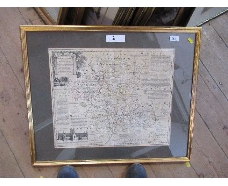 An antique map of Worcester by Emmanuel Bowen 1767