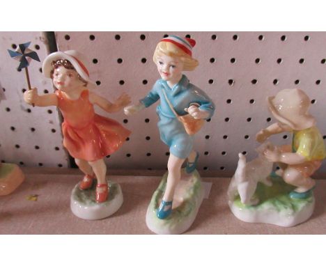 3 Royal Worcester figures, Home Time, Christopher, Let's Run, all are in good condition