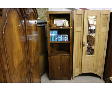 A hard wood corner cabinet 