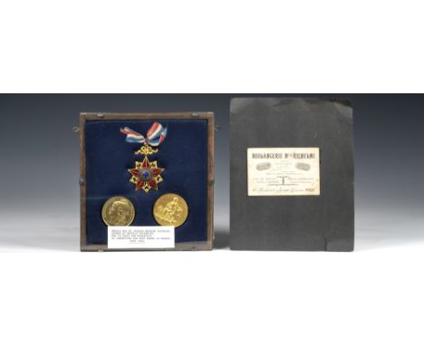 A rare and unusual set of medals for the best baker in Francemedals won by Jacques Mathieu Richelmi, father of Mathild Goldsm