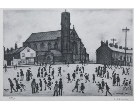 Laurence Stephen Lowry, RA (British, 1887-1976)St. Mary's, Beswick, limited edition print, signed 'L S Lowry' in pencil lower