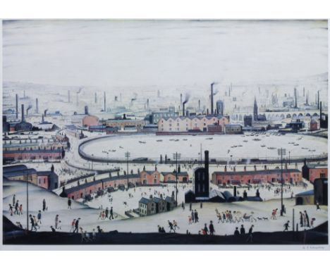 Laurence Stephen Lowry, RA (British, 1887-1976)The Pond, limited edition coloured print, signed 'L S Lowry' in pencil lower r