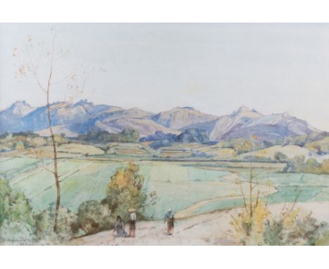 Sir Herbert Edwin Pelham Hughes-Stanton, R.A., P.R.W.S., R.O.I. (British, 1870-1937, 'Near Matsue, Rice Fields', watercolour,